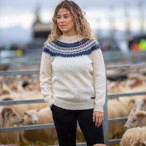 Icewear Women's Traditional Nordic Pattern Wool Sweater | Size XS